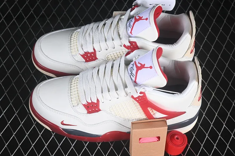 All Categories Air Jordan Jordan Series Basketball Shoes Air Jordan 4 Nigel Sylvester x Air Jordan 4 Retro "Brick After Brick" AJ4 Joe 4 White Red Urine Stains 2.0 IQ8055-100